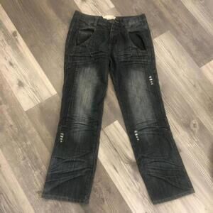 F.U.S.A.I. By Focus Men's Straight Leg Jeans Back Pocket Pattern
